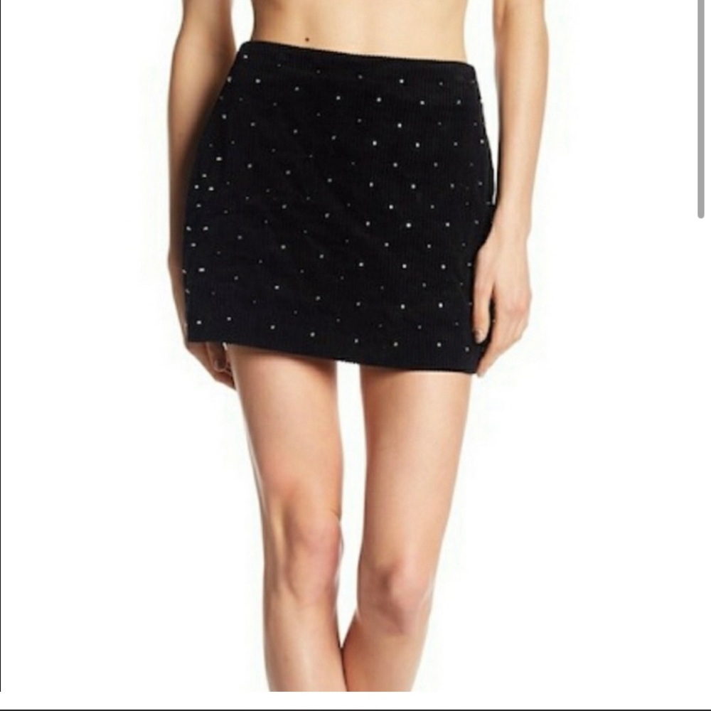 BlankNYC Corduroy studded mini skirt